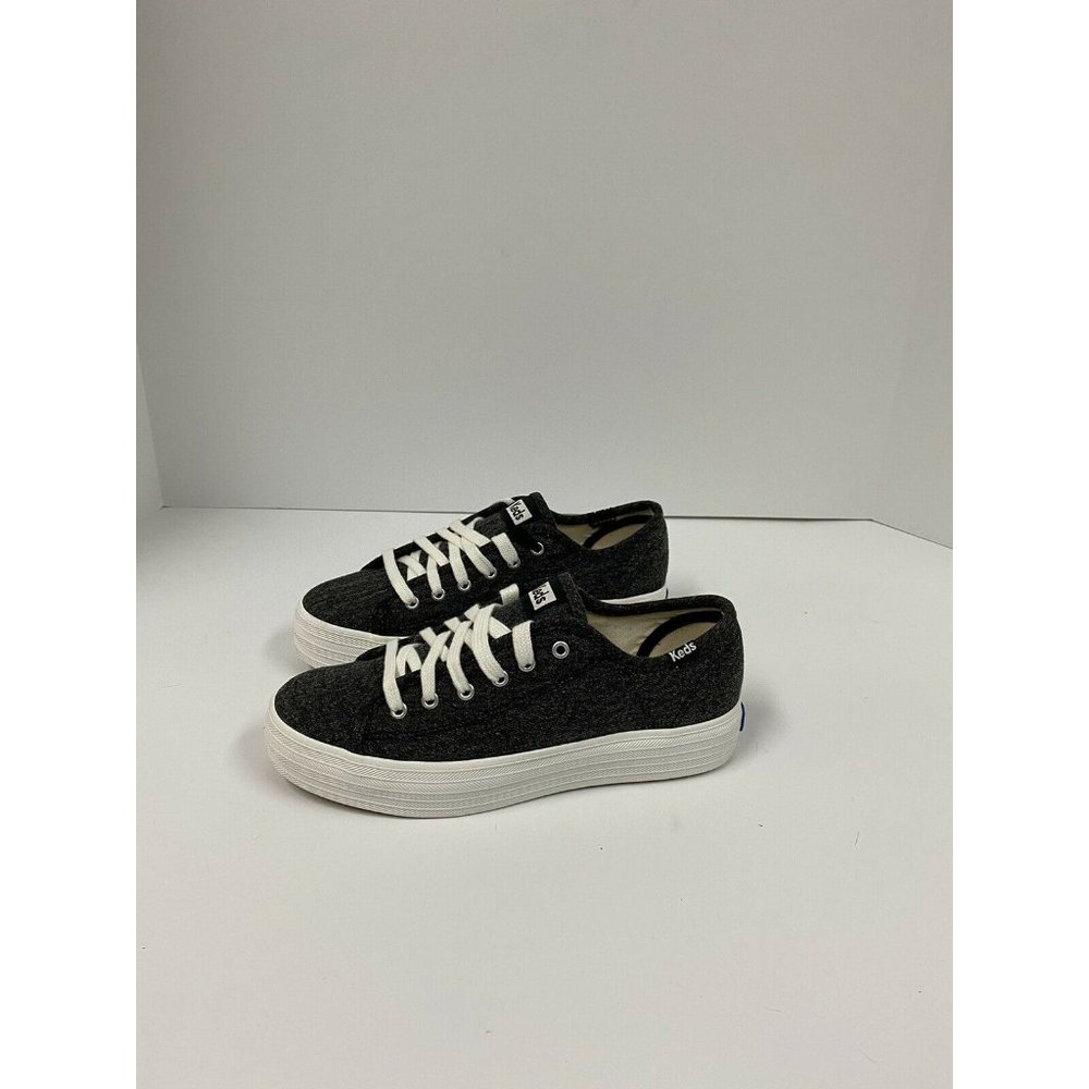 Keds Womens Triple Kick Black Fashion Sneaker Size 5 Laces